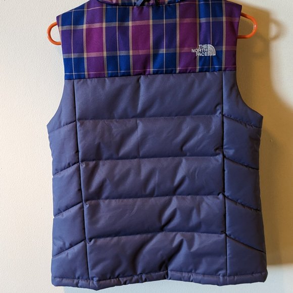 The North Face 550 Down Zip Up Puffer Vest Womens Size XS Purple - Picture 2 of 3